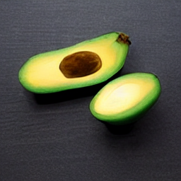 a square image of an avocado, generated by the model